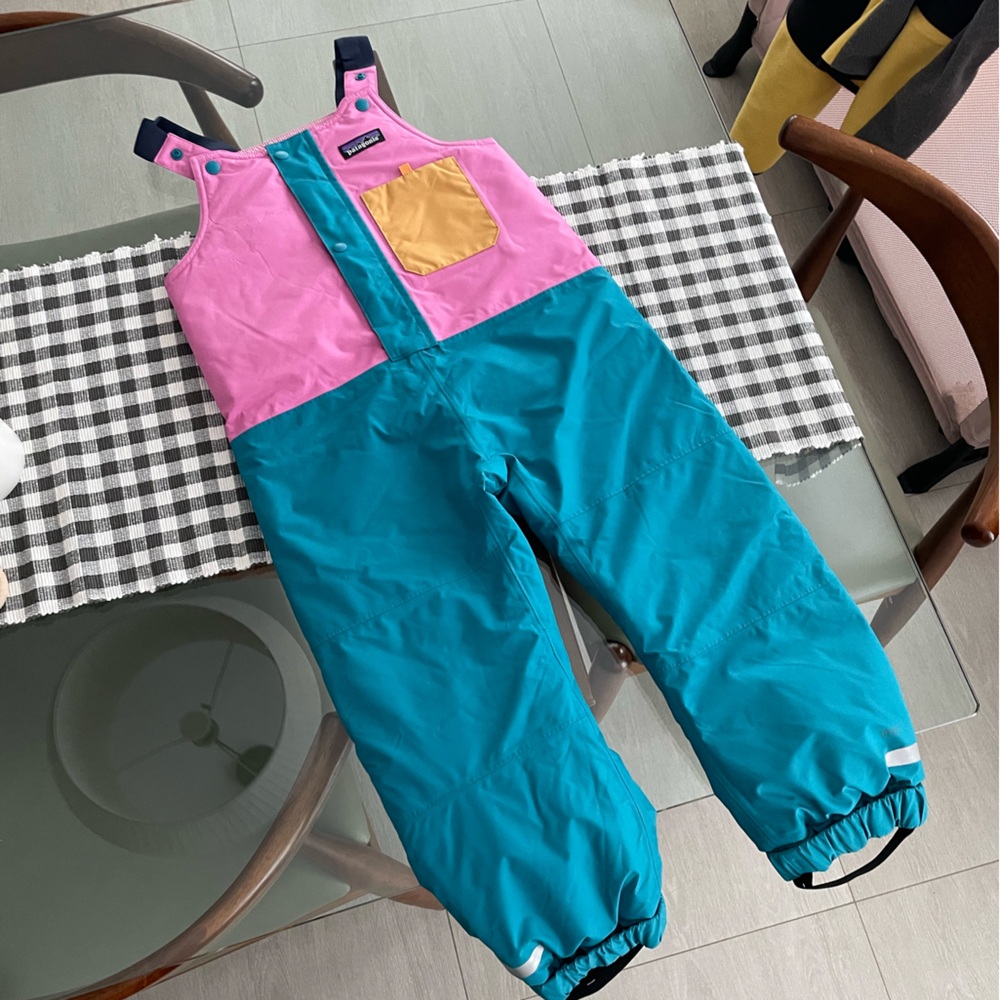 Patagonia marble pink Snow pile bibs